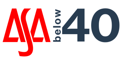 ASA Below 40 logo